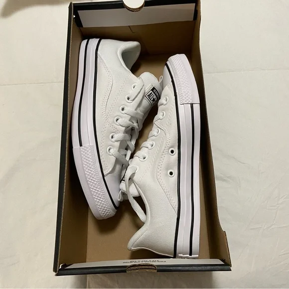 Converse All Star White Canvas Sneakers - Picture 12 of 14
